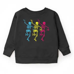 The Juniper Shop Three Skeletons Dancing Neon Youth Sweatshirt - 1 of 4