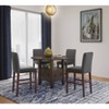 Set of 2 25.5" Liam Leather Counter Height Barstool Chocolate Dark Brown - Serta: Upholstered, Solid Wood Legs - 2 of 4