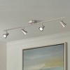 Pro Track Castro 4-Head 6.5W LED Ceiling Track Light Fixture Kit Spot Light GU10 Silver Brushed Nickel Finish Modern Kitchen Bathroom 40" Wide - 2 of 4