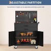 36" Heavy-Duty Mobile Tool Chest with Locking Drawers - Steel rolling cart includes pegboard & adjustable shelf for garage/workshop. - 3 of 4