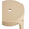 DOMETOUR 6 Pack Stackable Plastic Stools, Colorful Round Nesting Stools for Classroom, Home, Office, Indoor/Outdoor Flexible Seating, Beige - 4 of 4