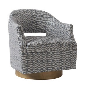 Eva Transition Upholstered Swivel Chair With Flared Arms | ARTFUL LIVING DESIGN - 1 of 4