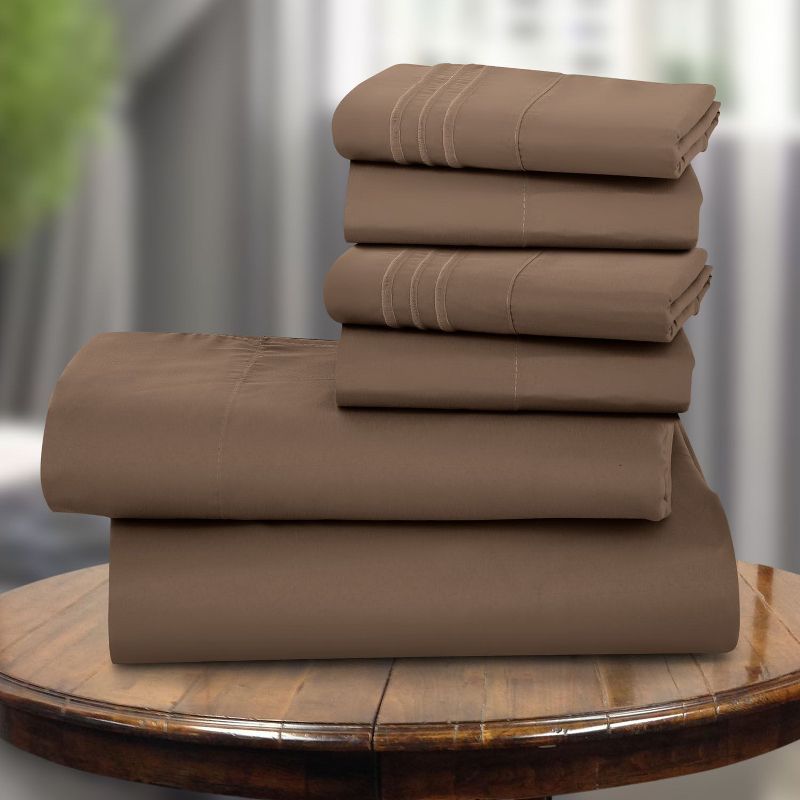 Microfiber Solid Bed Sheet Set - Lux Decor Collection, 2 of 6