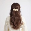 Anna-Kaci 3-Piece Sheer Fabric Rose Flower Hair Clips Set for Elegant Styling 4x1.5in - 2 of 4