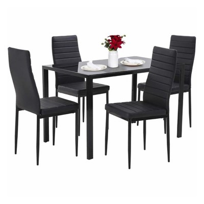 SKONYON 5 Piece Dining Table Set for Dining Room Kitchen Table with 4 Chairs