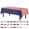 Crown Display 54 Inch. X 108 Inch. Patriotic Printed Plastic Table Cover- Stars & Strips-12 Pack - 2 of 4