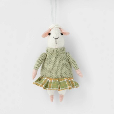 Dressed Sheep with Plaid Skirt Christmas Tree Ornament - Wondershop™