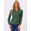 INSPIRE CHIC Women's Metallic Vintage Long Sleeve Gilding Shiny Dots Stars Top - 3 of 4