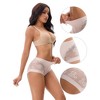 INSPIRE CHIC Women's High Wasited Lace Breathable Full Coverage Tummy Control Briefs Panties - 3 of 4