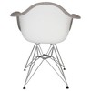 LeisureMod Willow Fabric Accent Chair with Chrome Legs - Eiffel Design - 4 of 4