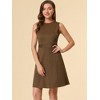INSPIRE CHIC Women's Plaid Sleeveless Fit A-Line Houndstooth Work Mini Dress - 2 of 4