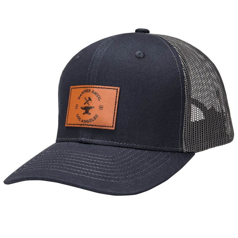 Hammer Anvil Mens Trucker Hat Snapback Mesh Back Cap Adjustable Casual Baseball Cap, 1 of 7