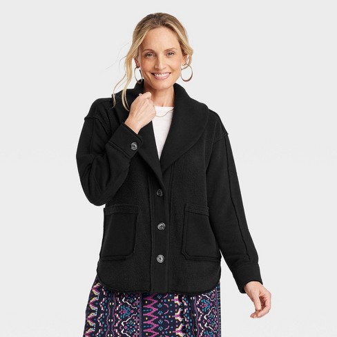 Women's Fleece Shawl Collar Jacket - Knox Rose™ - image 1 of 3