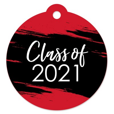 Big Dot of Happiness Red Grad - Best is Yet to Come - Red 2021 Graduation Party Favor Gift Tags (Set of 20)