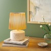 Mini Faux Wood Table Lamp with Pleated Shade - Room Essentials™ - 2 of 4