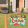 Big Dot of Happiness Tropical Luau - Hawaiian Beach Party Yard Sign Lawn Decorations - It's Time To Luau Party Yardy Sign - 2 of 4