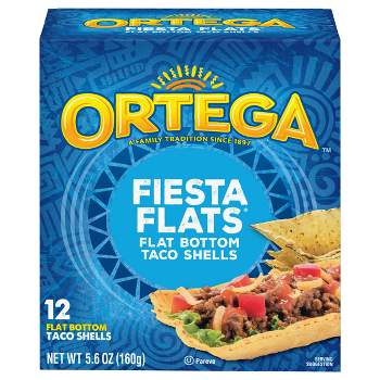 Ortega Fiest Flats Flat Bottom Taco Shells - 6.7oz/12ct