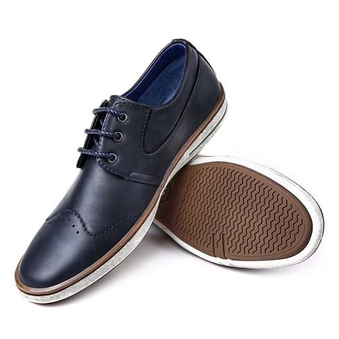 Mio Marino - Men's Breathable Oxford Dress Shoes - Navy Blue, Size: 7 :  Target