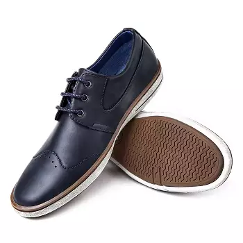 Mio Marino - Men's Breathable Oxford Dress Shoes - Navy Blue, Size:  :  Target