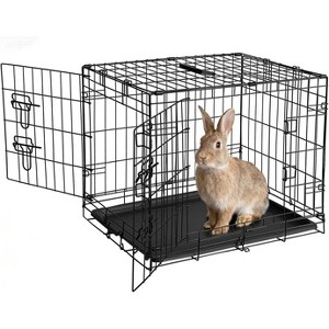Coucheta Portable Rabbit & Small Animal Cage - Folding Carrier with Slide-Out Tray, Top & Front Door for Pets in Multiple Sizes - 1 of 4