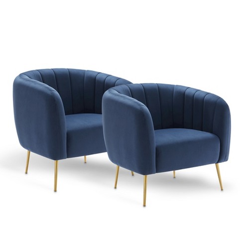 Blue velvet best sale chair target