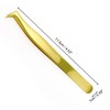 Unique Bargains Women's Seven-character Eyelash Extension Tweezers Gold Tone 1 Pc - 2 of 3