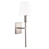 LamQee Wall Sconces Set of 2 Retro Industrial Wall Lamps Bathroom Vanity Sconces Wall Lighting with White Fabric Shades Wall Lights - 2 of 4
