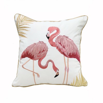 RightSide Designs Flamingo Fancy Indoor/Outdoor Throw Pillow