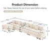 Aukfa Oversized 170" Modular Sectional Sofa with 1 Ottoman, Cream Corduroy, Thick Armrests, Ergonomic Cushions, Easy Assembly for Living Room - 4 of 4