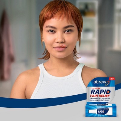 Abreva Rapid Pain Relief Cream with Lidocaine and Glycerin