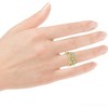 Pompeii3 1 1/2Ct Multirow Bezel Diamond Right Hand Ring 10k Gold Lab Created - 4 of 4