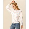 INSPIRE CHIC Women's Loose Casual Polka Dot Long Sleeve Top Shirts - 4 of 4