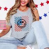 Simply Sage Market S.W.Smiley Checkered Patriotic Smiley Face Short Sleeve Tee - 3 of 4