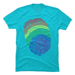 Adult Design By Humans Pride Fingerprint Rainbow Month By SummerFunnyT-Shirt - 1 of 2