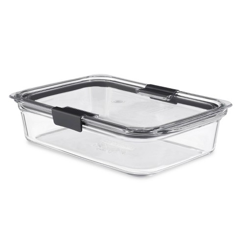Rubbermaid Brilliance Plastic Container with Lid Large 9.6 Cup - 1 ea