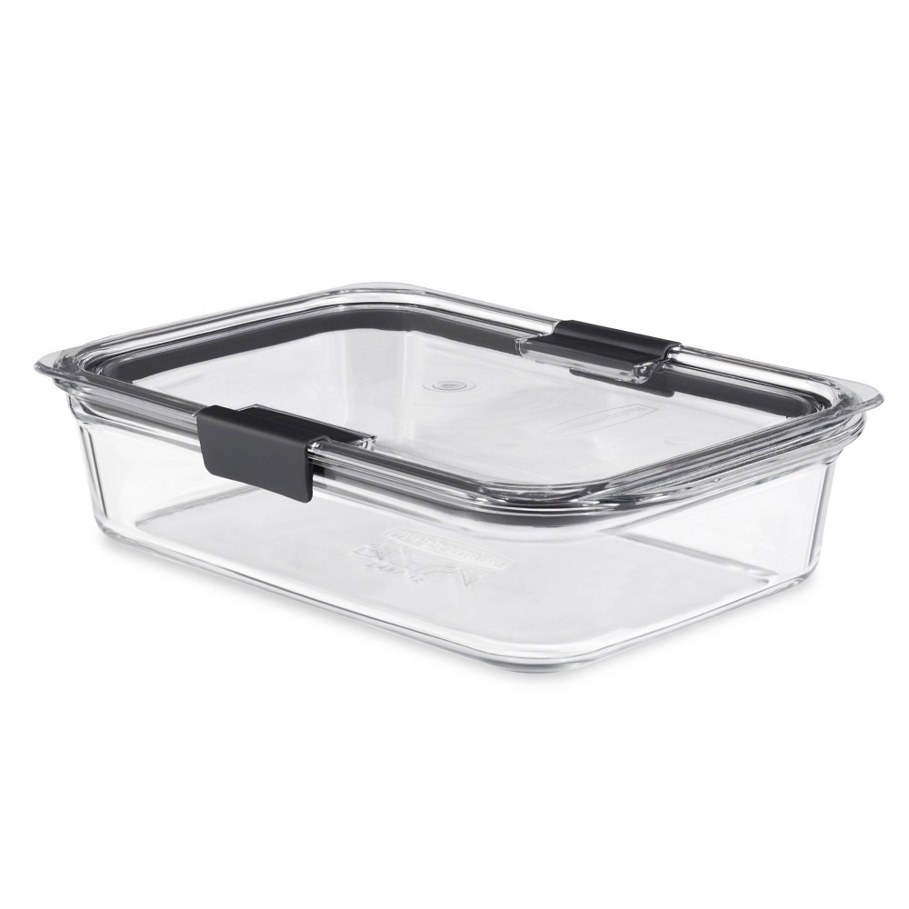 Rubbermaid 8 Cup/1.9 Liter Large Brilliance Glass: Microwave, Freezer & Oven Safe Food Storage Container with Lid