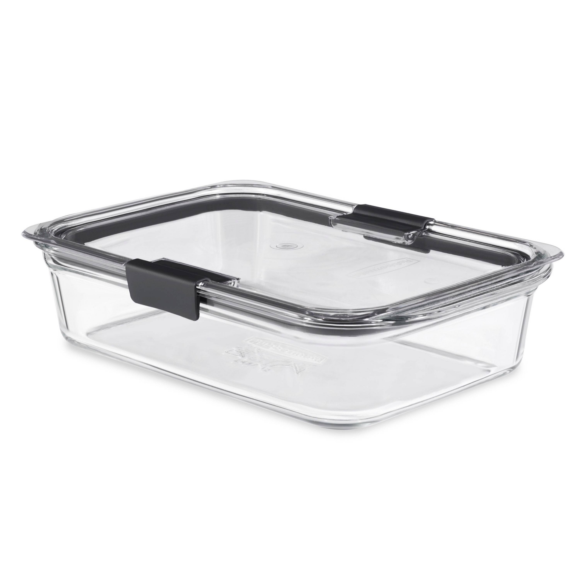Rubbermaid 8 Cup/1.9 Liter Large Brilliance Glass: Food Storage Container with Lid