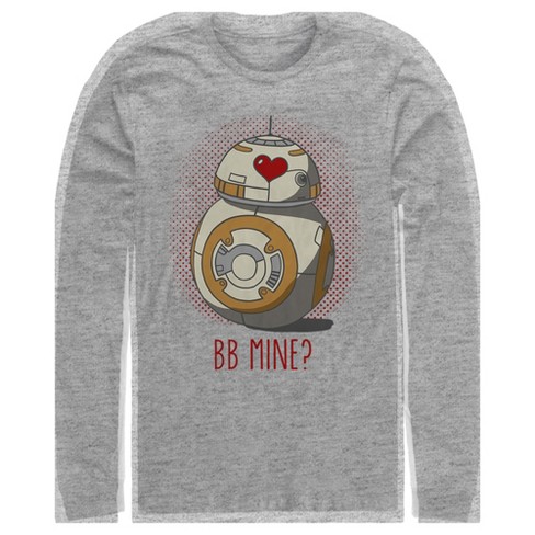 Men's Star Wars Valentine's Day BB Mine? Long Sleeve Shirt - Athletic  Heather - 2X Large