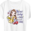 Women's - Disney - Belle Never Judge A Book Short Sleeve Graphic T-Shirt - 2 of 4