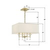 Crystorama Lighting Paxton 4 - Light Chandelier in  Aged Brass - 3 of 4