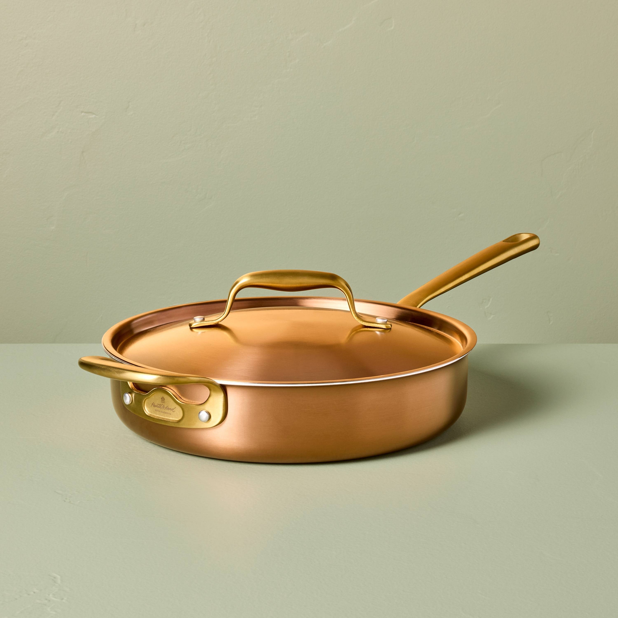 4qt 11" 2pc Stainless Steel Fry Pan Copper - Hearth & Hand™ with Magnolia