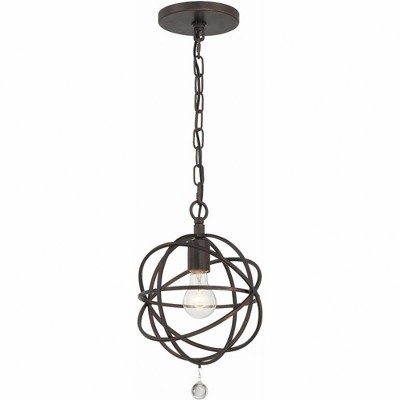 Crystorama Lighting Solaris 1 - Light Pendant in  English Bronze