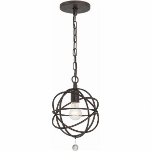 Crystorama Lighting Solaris 1 - Light Pendant in  English Bronze - 1 of 4
