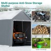 Storage Shed Canopy, Heavy Duty Outdoor Storage Tent with Roll-up Ventilated Zipper Door,Portable Garage Shed Waterproof for Bike, Motorcycle Shelter - 2 of 4