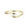 Guili 14K Gold Plated Ocean Wave Stacking Ring with White Freshwater Pearl, a Stylish Addition to Any Collection, Available in Sizes 6, 7, 8. - 2 of 3