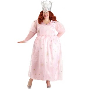 HalloweenCostumes.com Plus Size Wizard of Oz Glinda Costume for Women, Glinda The Good Witch Dress & Tiara Crown for Halloween - 1 of 4