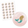 Big Dot of Happiness Let's Be Mermaids - Baby Shower or Birthday Party Circle Sticker Labels - 24 Count - 2 of 4