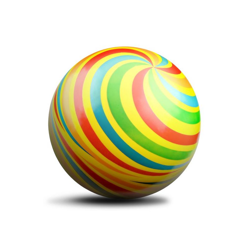 New-Bounce Bouncy Balls for Kids - 8.5" Rainbow Swirl Playground Balls, 3 of 4