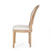 GDFStudio Newman Traditional Upholstered Rubberwood Dining Chairs (Set of 4) - 4 of 4