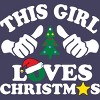 Women's Design By Humans This Girl Loves Christmas Thumbs White Text By personalized Racerback Tank Top - 2 of 3